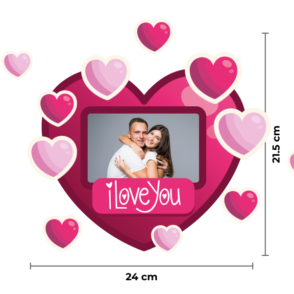 Portaretratos en forma de corazón