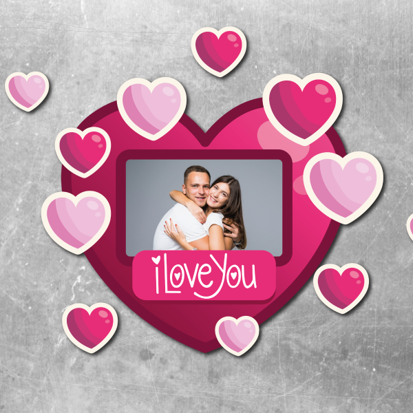 Portaretratos en forma de corazón